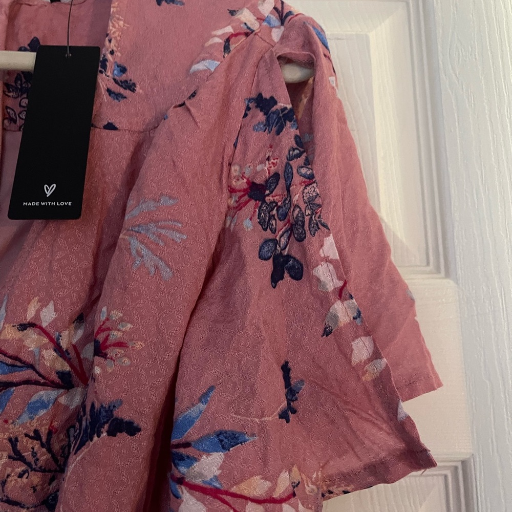 Lulus Fiorire Rose Floral Print Wrap Maxi Dress XL nwt no belt - Picture 8 of 15